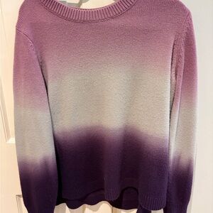 Ombre Purple Crewneck Sweater
